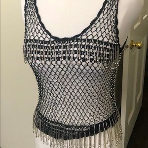 Custom Made Crocheted Beaded Top